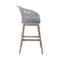 Armen Living Tutti Frutti Indoor Outdoor Bar Height Bar Stool in Light Eucalyptus Wood with Gray Rope LCTFBAGRTK30 - alternate 6